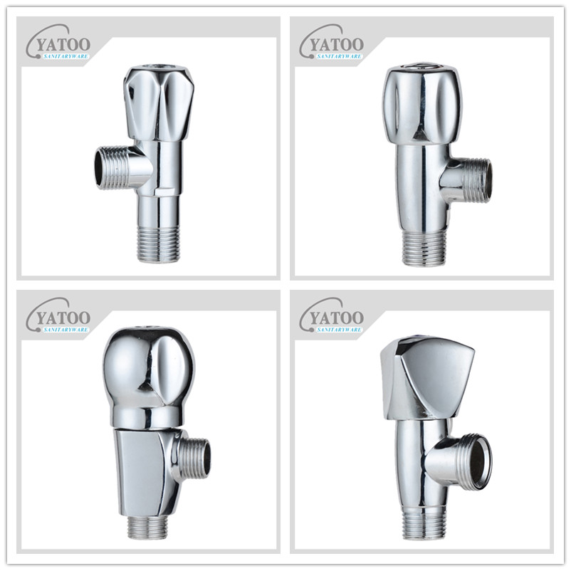 Universal copper ball valve zinc alloy Angle valve electroplating triangle valve water - polishing chrome - plated valve