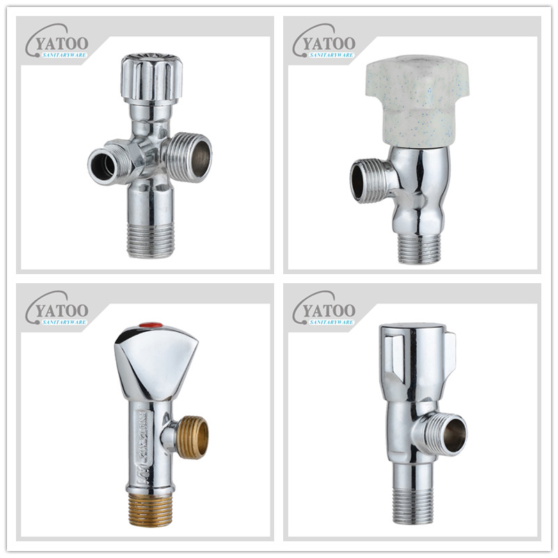 Universal copper ball valve zinc alloy Angle valve electroplating triangle valve water - polishing chrome - plated valve