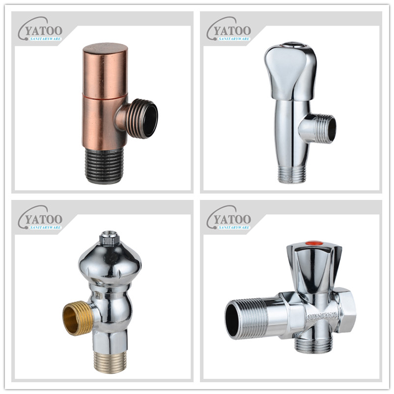 Universal copper ball valve zinc alloy Angle valve electroplating triangle valve water - polishing chrome - plated valve