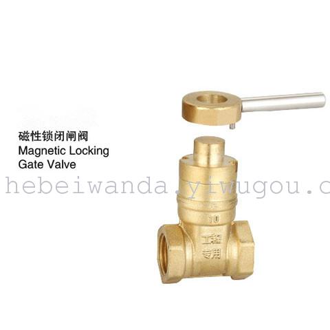 Brass magnetic locking valve, lock valve, gate valve engineering, flange valve, copper