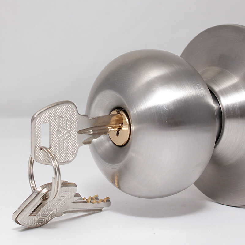Stainless Steel Room Spherical Lock Household Office Door Lock Indoor Bedroom Bathroom Universal Lock