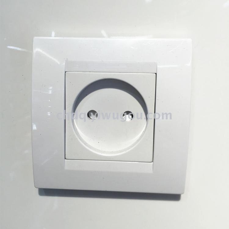 European 2 pin socket white european-style wall switch
