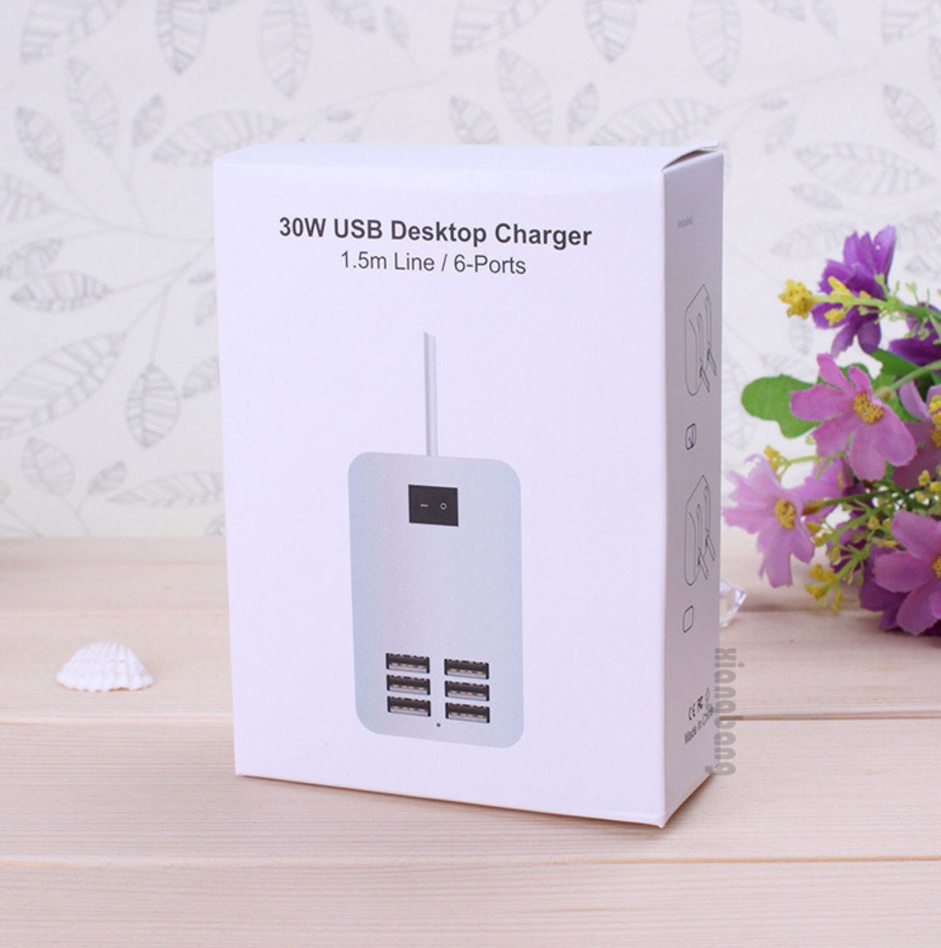 6usb Switch Charging Power Strip Mobile Phone Charger Multi-Port USB Plug Power Strip Smart Identification Fast Charger