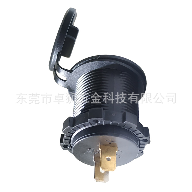 Applicable Car Motorcycle Modified Car Charger Dual Light Ring 4.2a with Touch Switch Car USB Car Charger