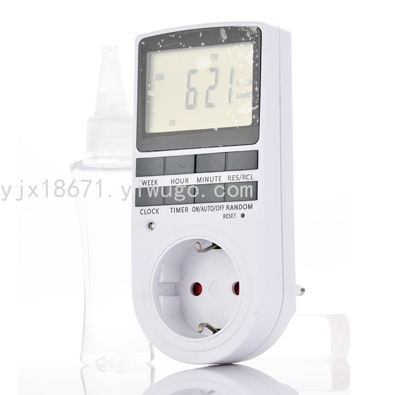Timing Socket European-Style Large Screen Timer Socket Kitchen Timer Switch Socket Electronic Timer