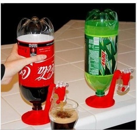 Fizz Saver coke bottle inverted drinking machine switch beverage drinker