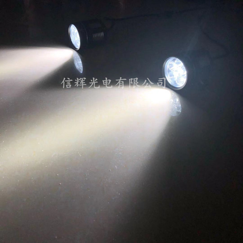 Motorcycle led spot light super bright 60W strong light headlamp set with switch bracket flash modification