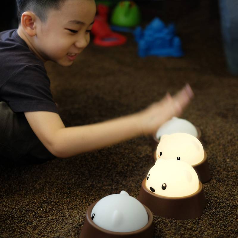 LED patted beating hamster night light smart switch children bedroom lights
