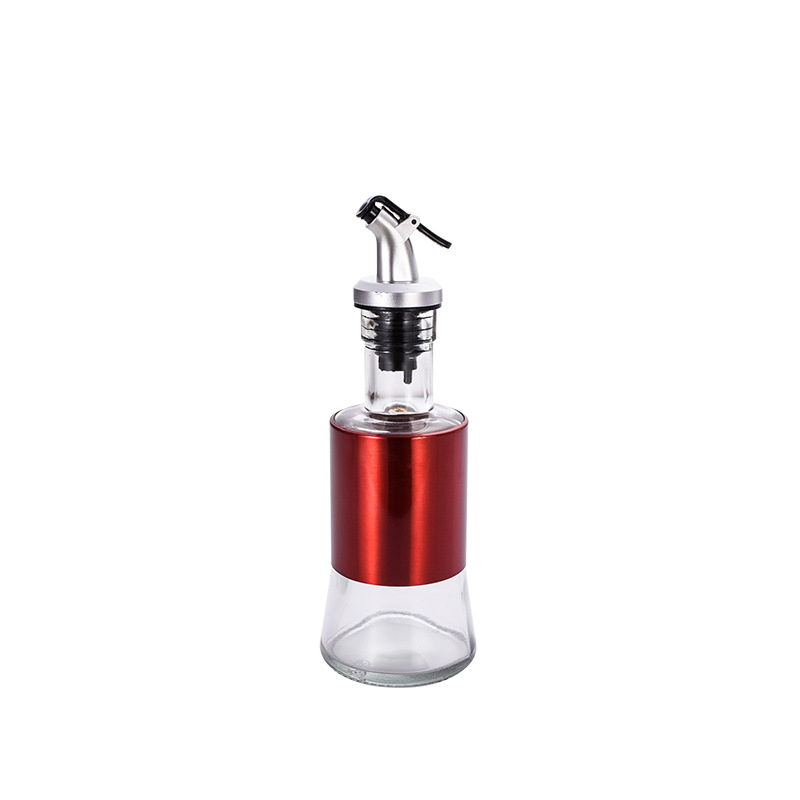 300 Stainless Steel Oil Bottle Color Seasoning Bottle Oiler Soy Sauce Bottle Vinegar Bottle Cooking Wine Bottle Press Switch Cooking Wine Bottle