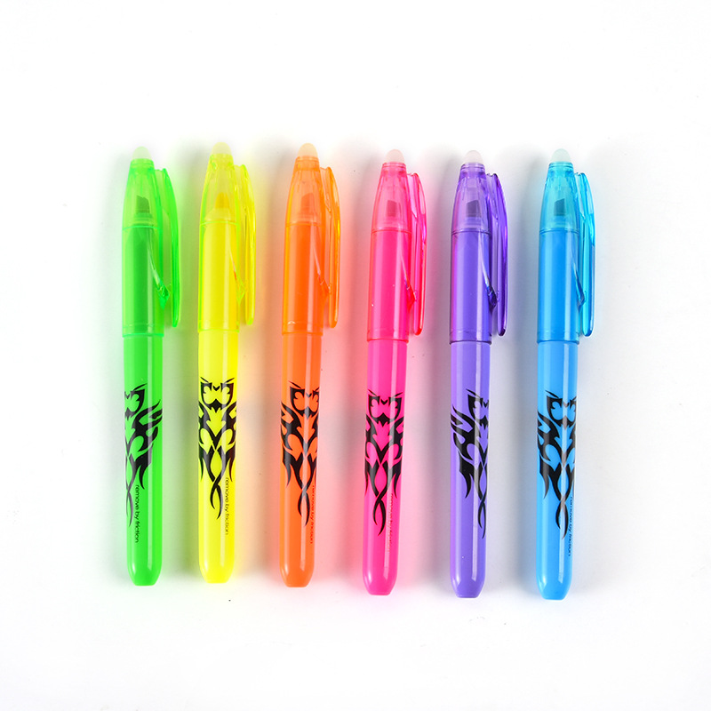 Hand Account Color Erasable Fluorescent Pen Multi-Color Friction Fluorescent Temperature Control Pen Foreign Trade Color Erasable Ignition Vanishing Pen