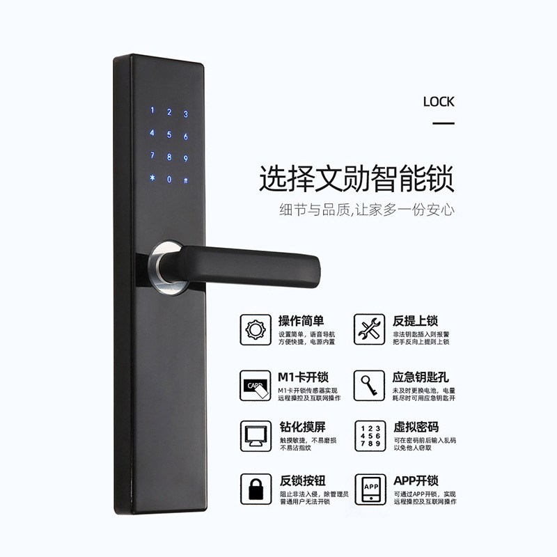 App Remote Management Apartment Smart Door Lock Household Anti-Theft Door Password Lock Hotel Electric Door Lock