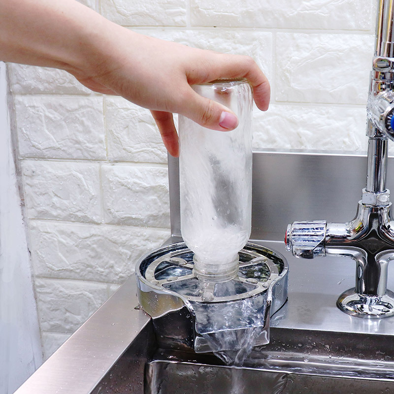 Use Bar Counter Stainless Steel Automatic Cup Cleaner Machine Coffee Shop CleaningFree Washing Tank High Pressure Faucet