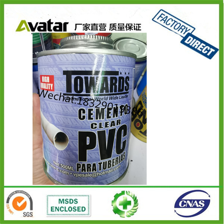 BLUE CANNED ALI WELD PVC MEDIUM DUTY-CLEAR CEMENT High Pressure Resistant pvc edge band glue 