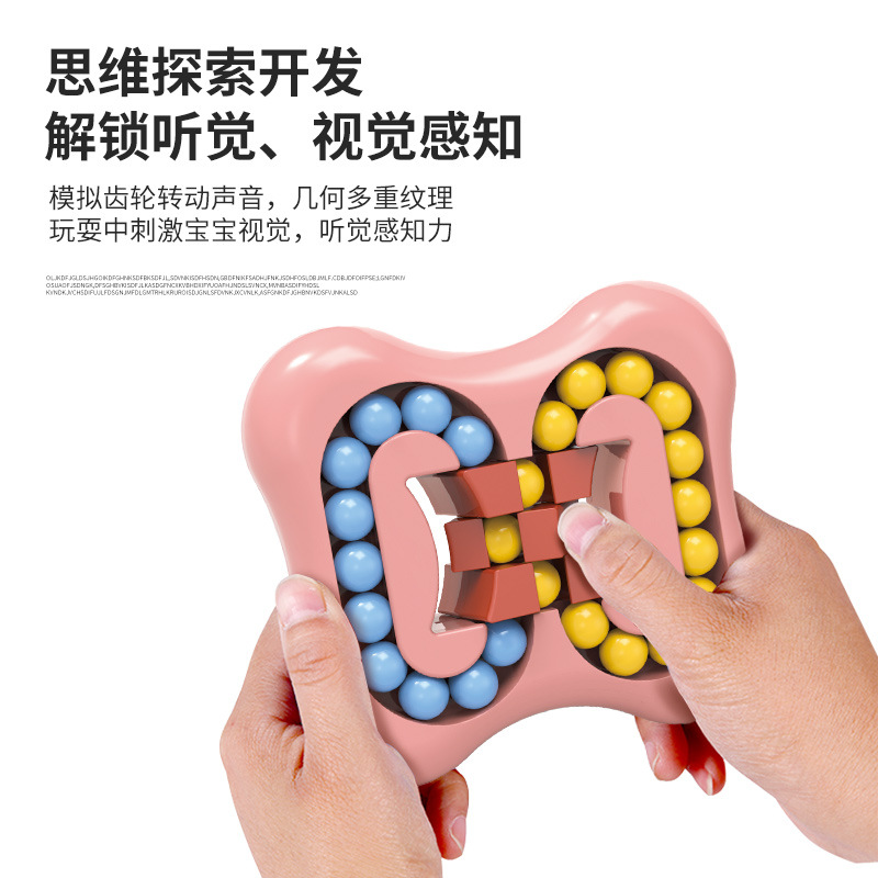 Cross-Border New Triangle Cube Rotating Magic Bean Creative Pressure Relief Educational Toy Children&#039;s Fingertip Fidget Toy Cube
