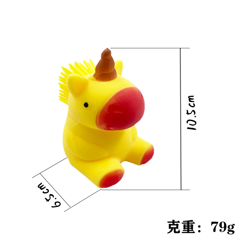 Creative New Decompression Unicorn Compressable Musical Toy Extruded Flour Vent Ball Pressure Reduction Toy Factory Wholesale