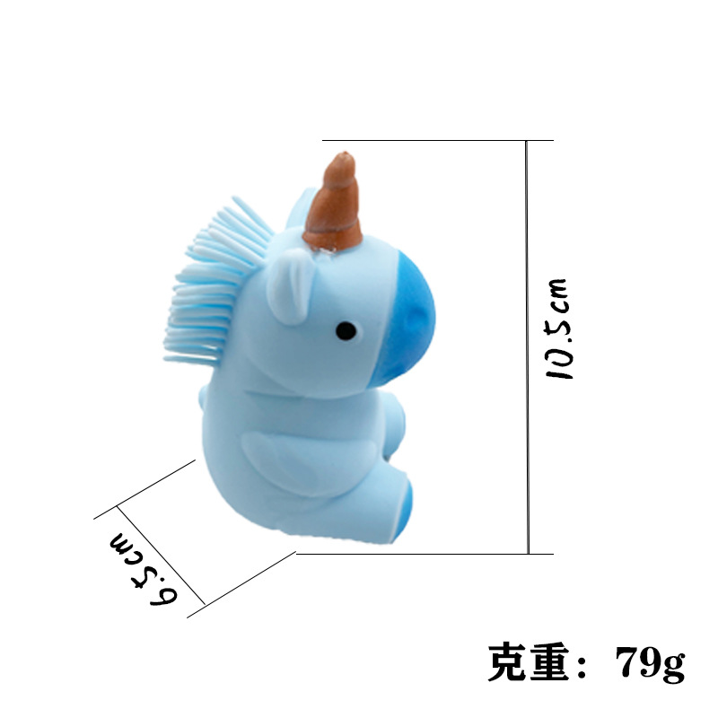 Creative New Decompression Unicorn Compressable Musical Toy Extruded Flour Vent Ball Pressure Reduction Toy Factory Wholesale