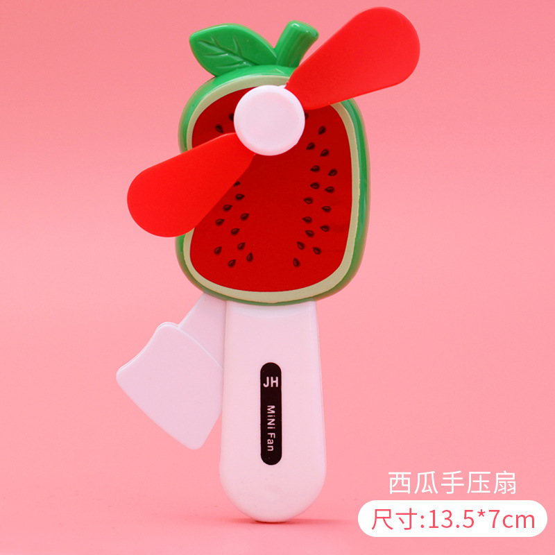 Mini Fruit Hand Pressure Little Fan Stall Cartoon Animal Elementary School Student Fan Little Creative Gifts Customization