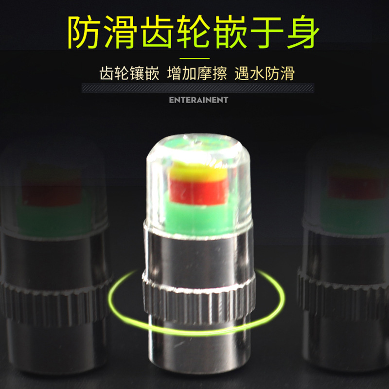 Tire Pressure Cover Tire Pressure Detection Warning Valve Cap Metal Valve Nozzle Stainless Steel Tire Pressure Monitor
