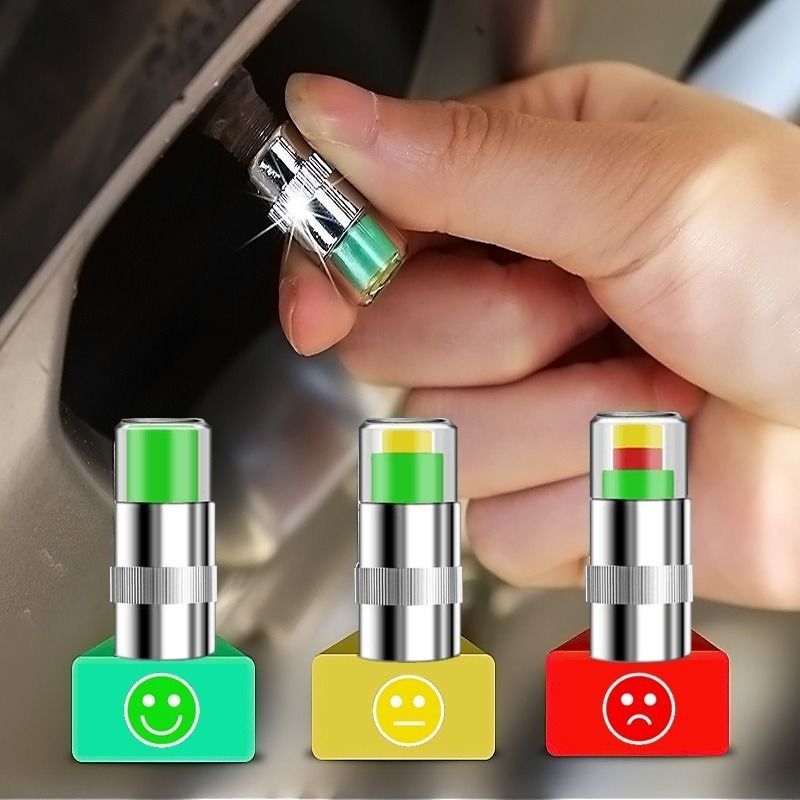 Car Tire Nozzle Cap Valve Cap Tire Pressure Monitoring Cap Air Pressure Valve Core Warning Nozzle Cap