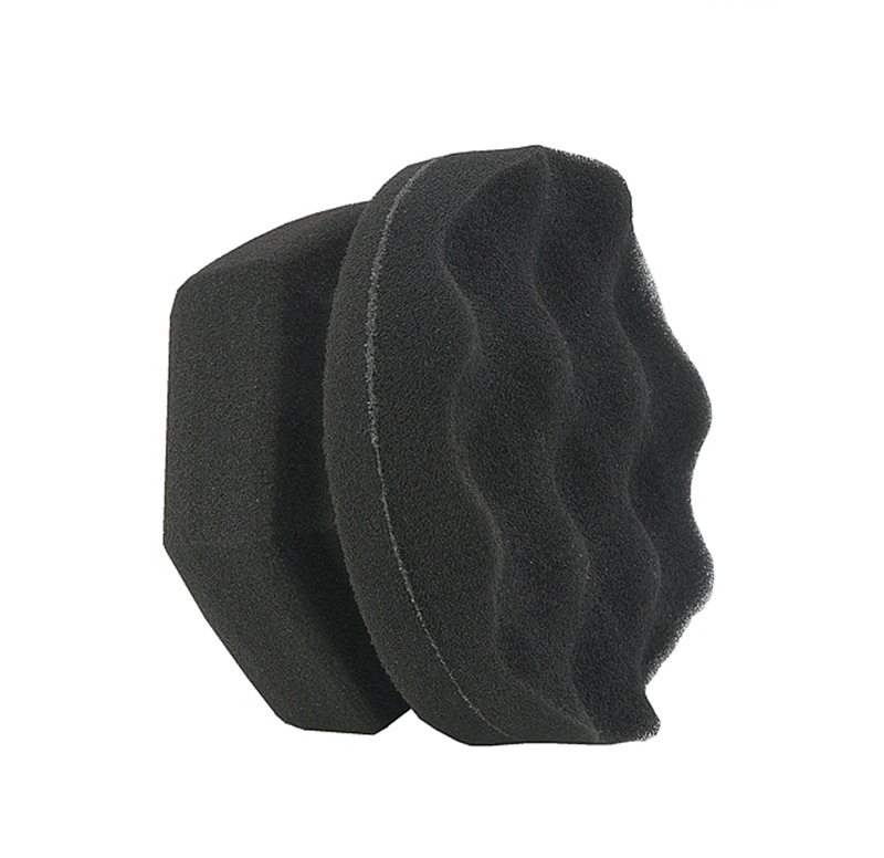 American-Style Hand-Held Wave High-Density Car Tire Waxing Sponge Leather Waxing Sponge