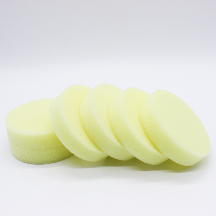 Factory Wholesale round Beige Household Appliances Cleaning Sponge Elastic Car Waxing round Sponge