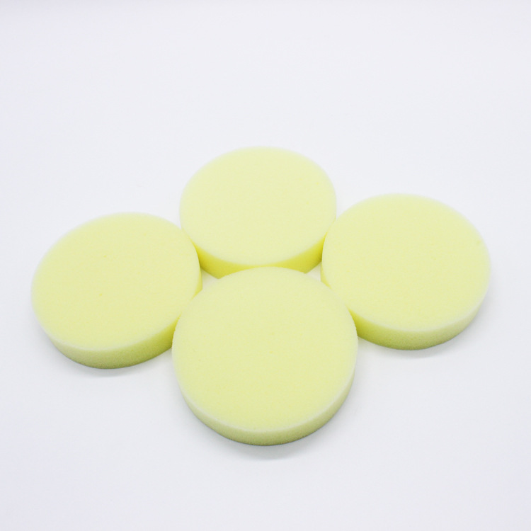 Factory Wholesale round Beige Household Appliances Cleaning Sponge Elastic Car Waxing round Sponge