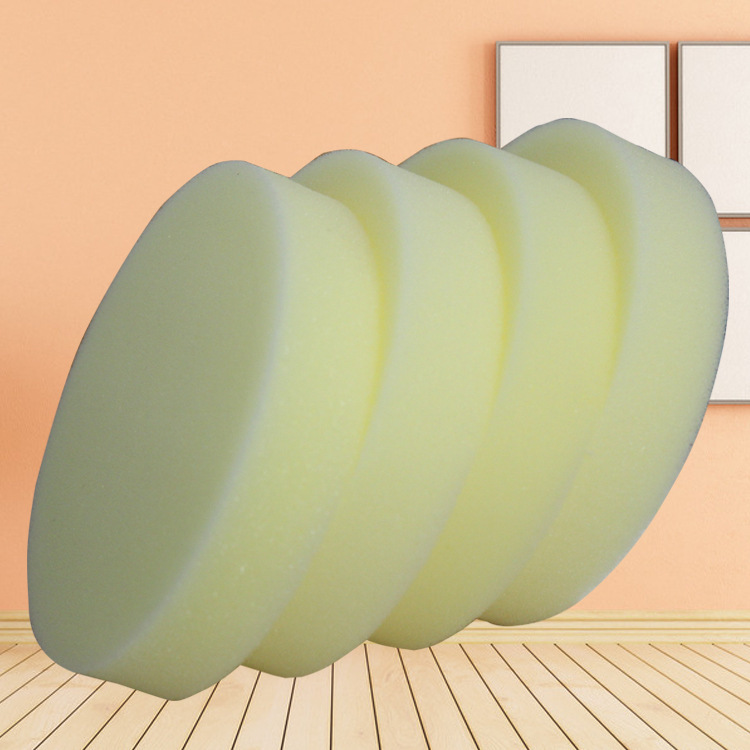 Factory Wholesale round Beige Household Appliances Cleaning Sponge Elastic Car Waxing round Sponge