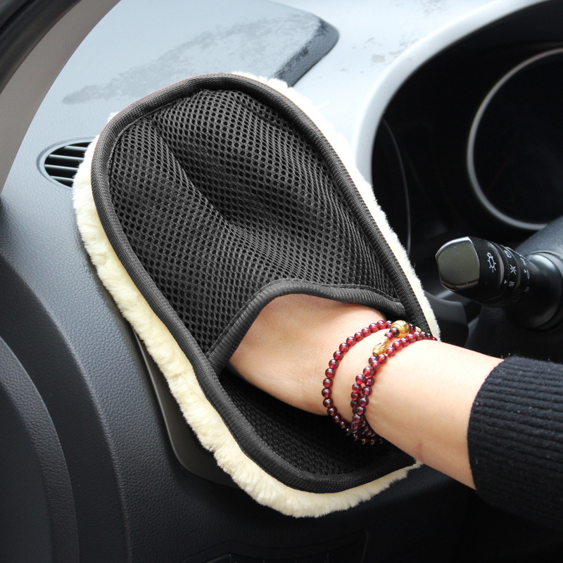 Wool Plush Car Wash Gloves Car Washing Gloves Car Beauty Waxing Tools Multifunctional Gloves