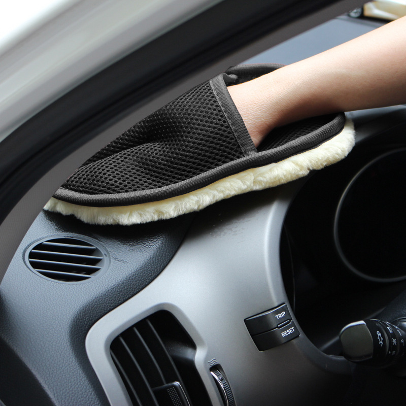 Wool Plush Car Wash Gloves Car Washing Gloves Car Beauty Waxing Tools Multifunctional Gloves