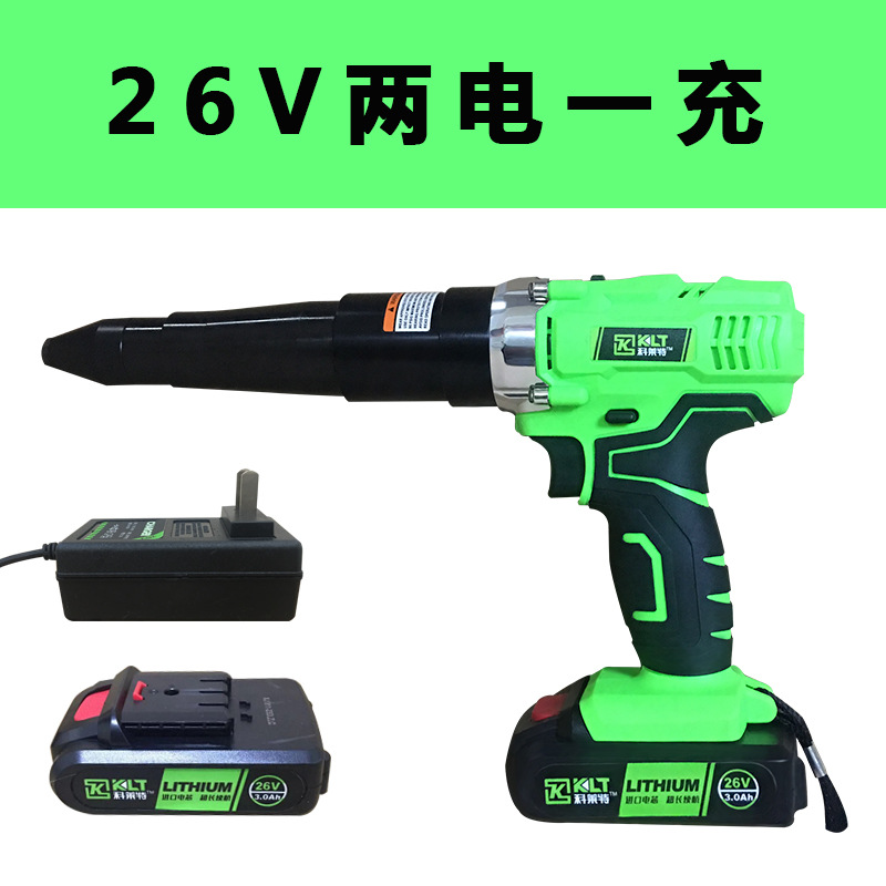 Pull Rivet Gun Lithium Electric Pull Rivet Rush Plug Electric Riveter Rechargeable Core Pulling Elongated Nozzle