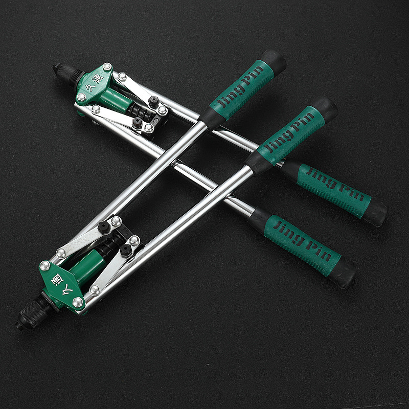 Self-Produced and Self-Sold Stainless Steel 17-Inch Double-Color Handle Riveter Core Pulling Labor-Saving Manual Riveter Linyi Hardware Tools
