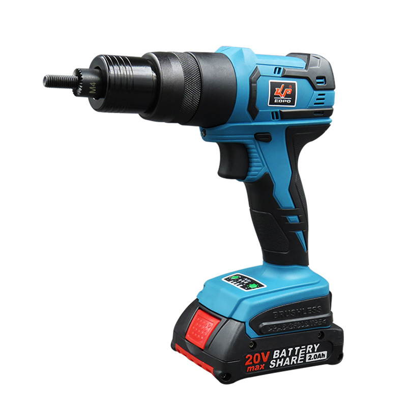Gobo Rechargeable Automatic Rivet Nut Gun Electric Puller Gun M4 M5 Pull-Setter Lithium Riveter