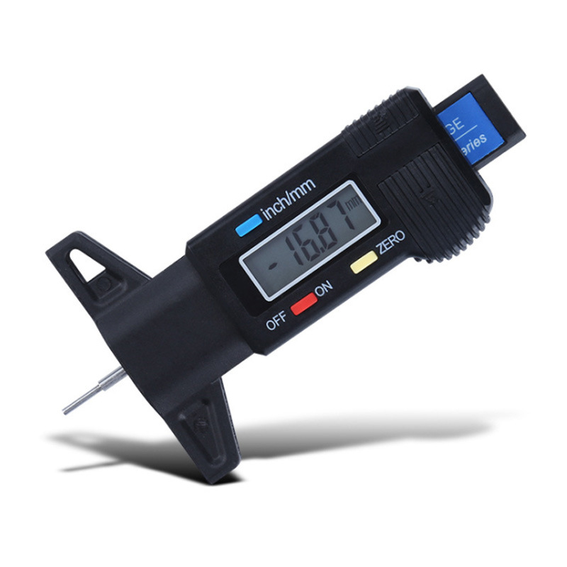 0-25mm Digital Display Tire Pattern Depthometer Small Tread Gauge Depth Vernier Caliper Thread Rule T-Type Caliper