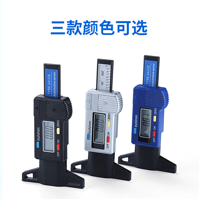 0-25mm Digital Display Tire Pattern Depthometer Small Tread Gauge Depth Vernier Caliper Thread Rule T-Type Caliper