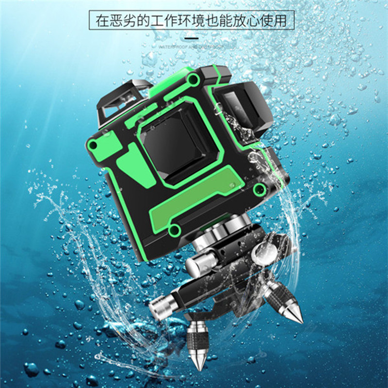  Zhenyiyi 12-Line Wall-Sticking Instrument High Precision Laser Horizontal Red Light Glistening Green Level Meter 