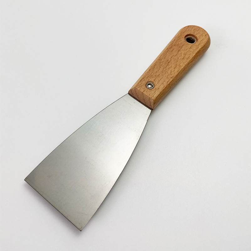 Wooden Handle Shovel Putty Knife Gray Knife Cleaning Shovel Wooden Clip Full Tail Mirror Cleaning Putty Knife Incense Ashes Spoon Plasterer Knife