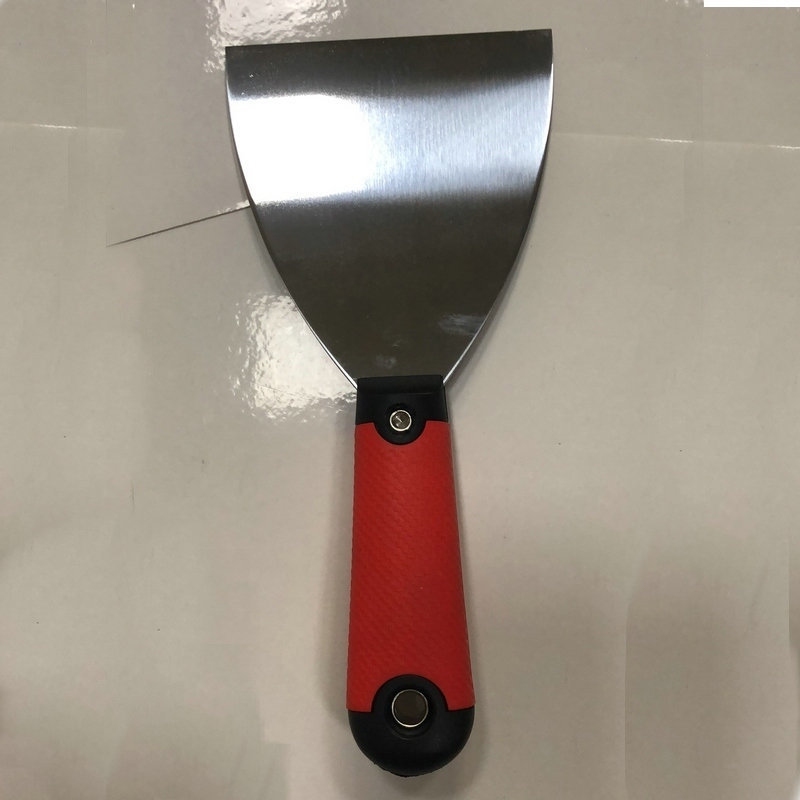 Imported Stainless Steel Full Tail Two-Color Knife Full Plastic Putty Knife Carbon Steel Caulking Shovel Cleaning Knife Plastic Handle Shovel