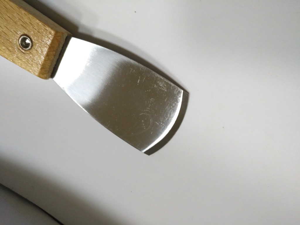 Arc Wooden Clip Putty Knife Carbon Steel Cleaning Knife Stainless Steel Shovel Cleaning Shovel Putty Knife Incense Ashes Spoon Batch Knife