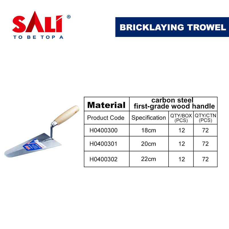 Bricklaying Trowel Plastering Trowel Cement Tile Tools for Wall Building