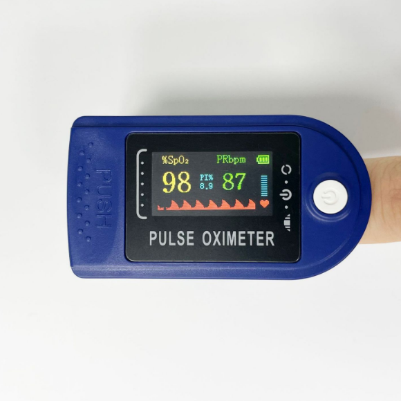  Four-Color Fingertip Blood Oxygen Machine Pulse Blood Oxygen Heart Rate Measuring Instrument TFT Tube Portable Blood 