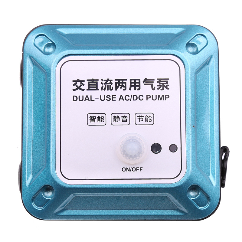 Ultra-Quiet Fish Tank Dual-Tube Charging Mobile Oxygen Pump AC/DC Dual-Use Oxygen Pump