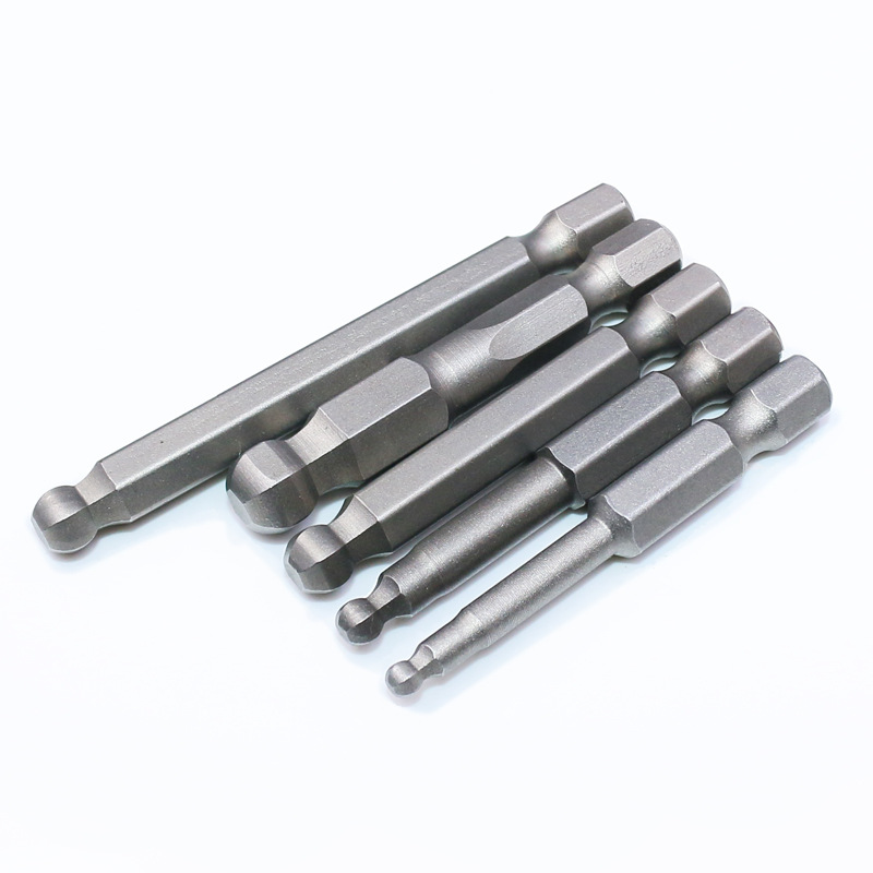 S2 Steel Ball Head Hexagon Socket Screwdrivers Blades 1/4 Magnetic Pneumatic Screw Driver Hexagon Socket Pneumatic Screwdriver Desan