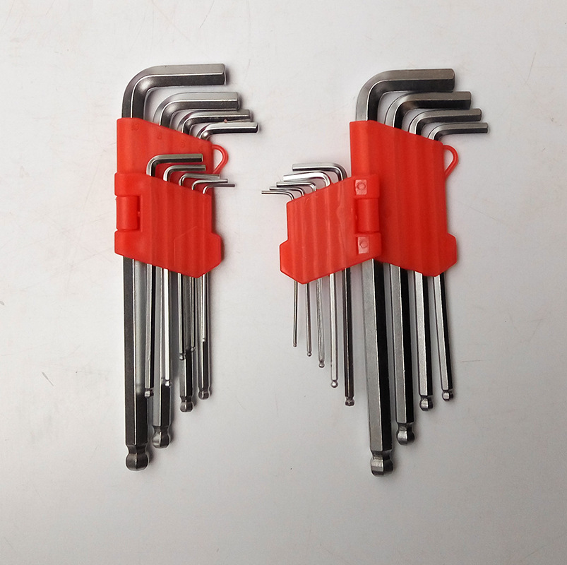 Supply 9-Piece Set Lengthened Matte Hexagon Socket Set Hexagon Socket Ball Head Wrench Linyi Yuanhong Hardware Tools