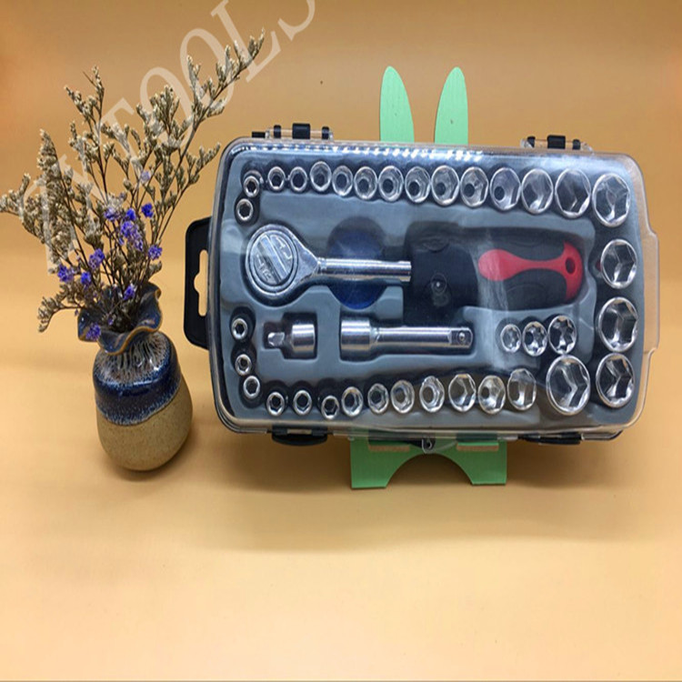 40-Piece Sleeve Combination Set Sleeve Set Auto Repair Tools Household Hardware Tools Hexagon Socket Combination Tools