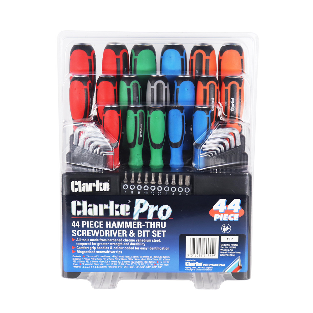 Factory Direct Wholesale 44-Piece Set Color Screwdriver Head Can Be Pound Hexagon Socket Threading Screwdriver Packaged Combination