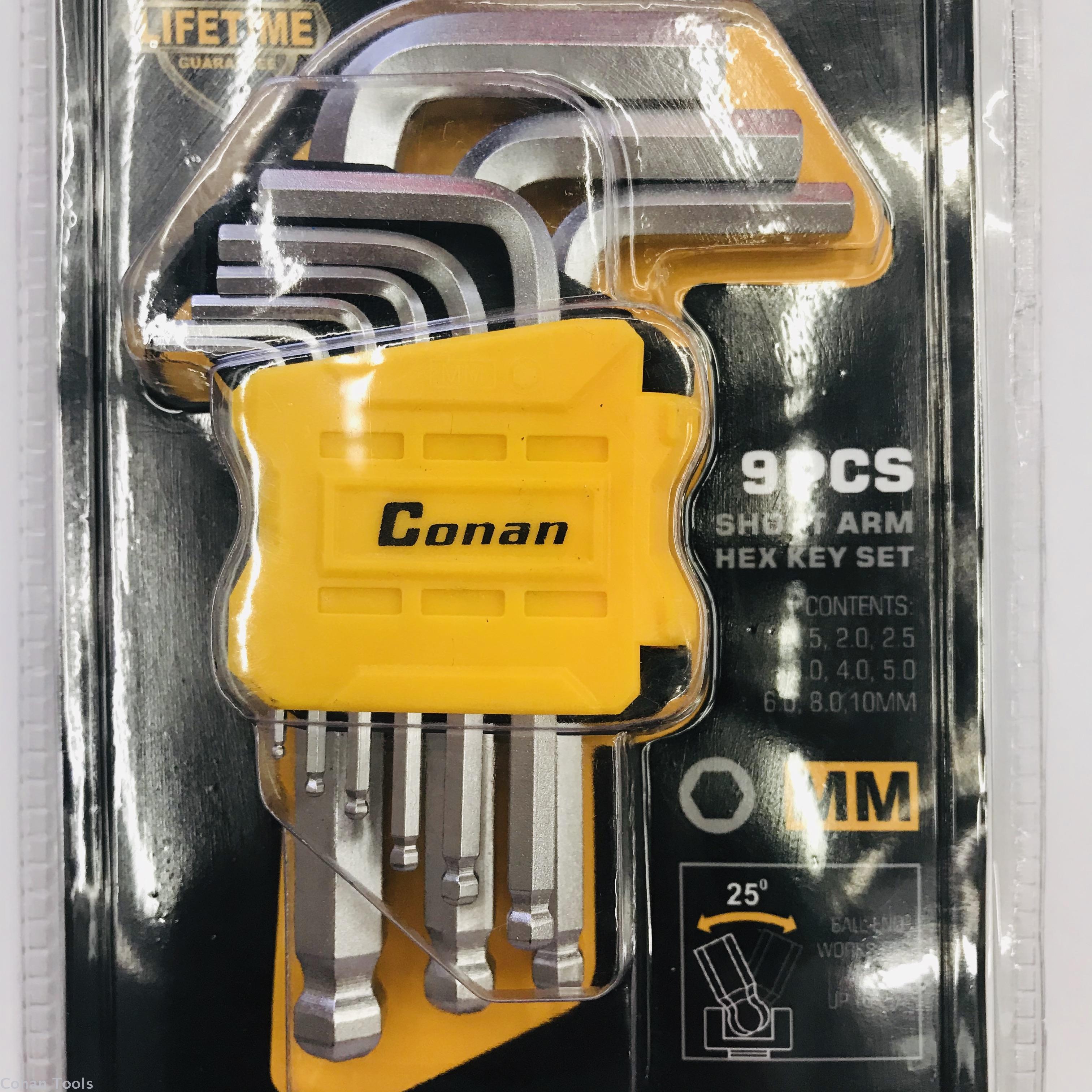 9pcs hexagon socket wrench, socket head hexagon square bracket metric wrench