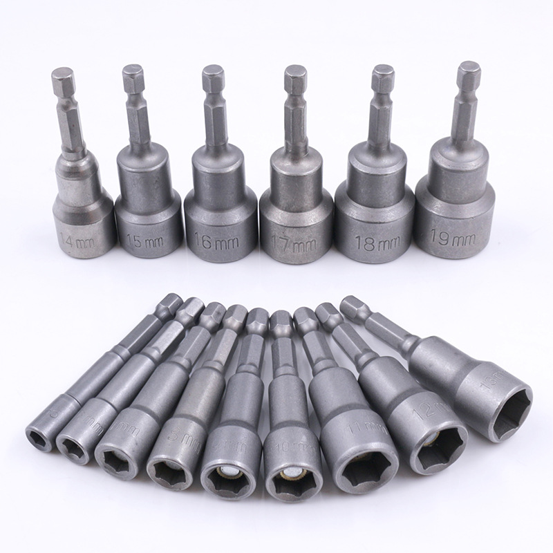 1/4 Handle Hexagon Socket Air Nutsette 42-400 Long Belt Magnetic/Non-Magnetic Self-Tapping Screw Fast Pneumatic Sleeve Head
