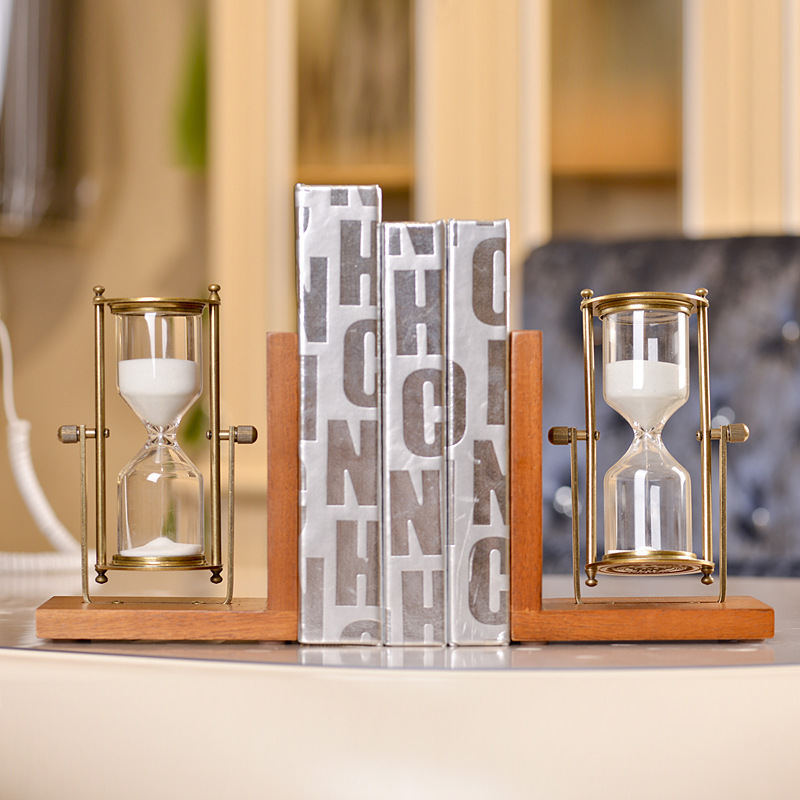 European solid wood hourglass book file American home furnishing model room decoration gift wholesale