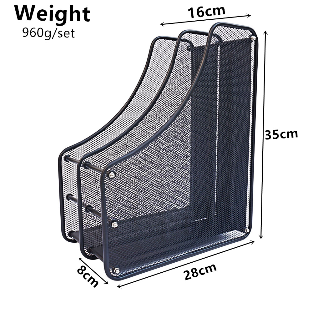 Office desktop storage supplies metal wire two sets of file rack file rack file bar data box