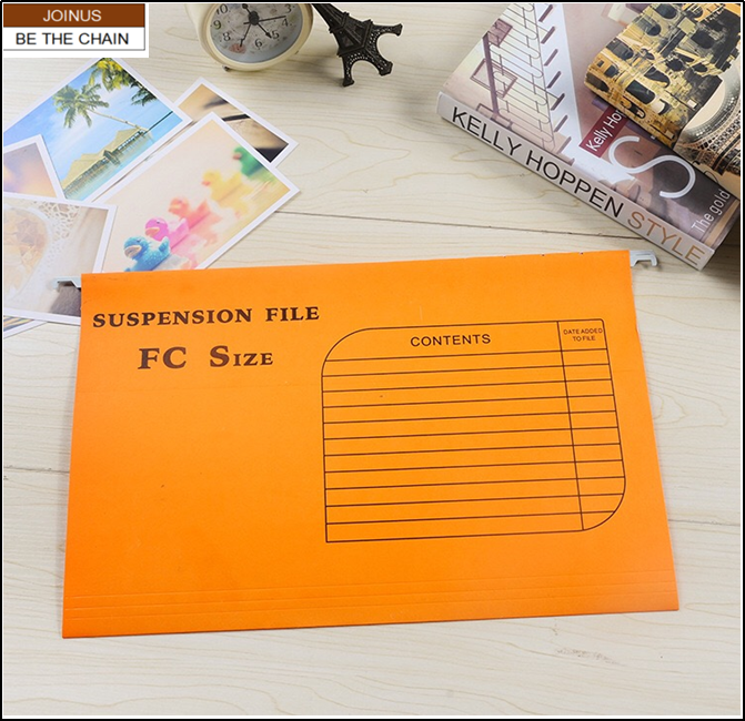  FC Plastic clear Tabs and Blank Inserts Kraft Paper Hanging Suspension File Foldersdocument bags stationery  AF-2101